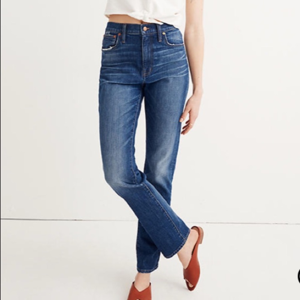 Madewell High-Rise Slim Boyjean Medium Wash